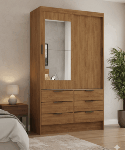 Guarda Roupa Servilha 2 Portas Com Espelho