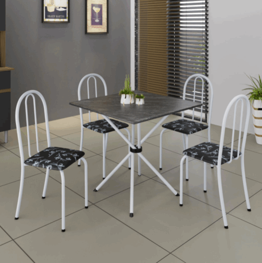 Mesa Tubular 048 Pedra 70X70cm