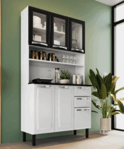 Armário Kit 105- 6 Portas e 2 Gavetas- Pratika