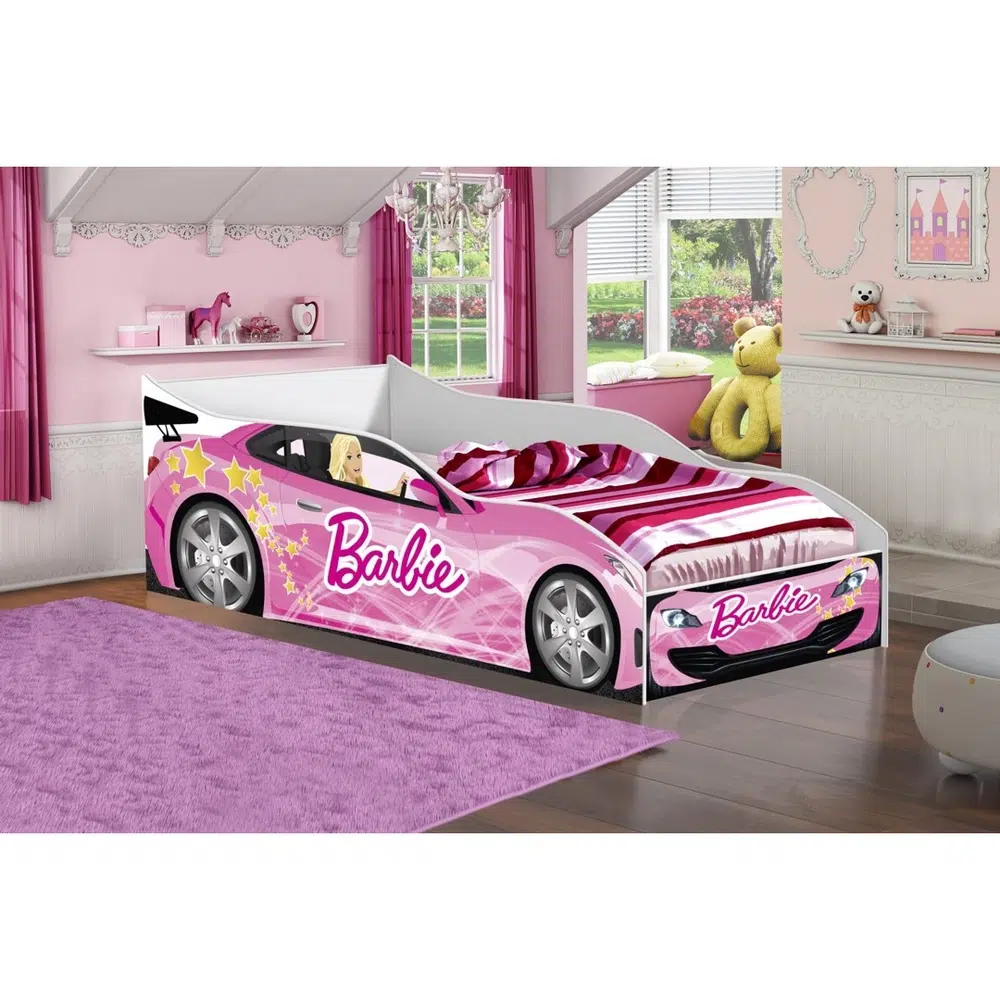 Cama Juvenil Carro Barbie - Gabrielli Móveis - Maxxx Móveis