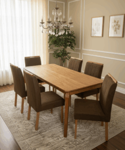 Mesa Alegra Candian Com 6 Cadeiras Malaga