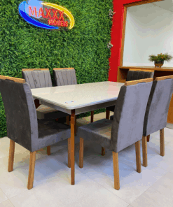 Mesa Abeille com 6 Cadeiras Malaga