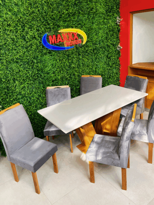 Mesa Classic Cinamomo/Off Com 6 Cadeiras Londres - Image 3