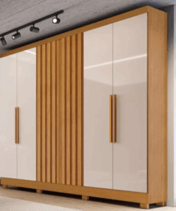 Guarda Roupa 6 Portas Cabo Frio 1,80m Nature/Off White – BIANCHI