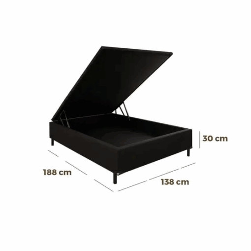 Base Box Baú Carioca Casal 30x138x188 - Bio Flex - Imagem 2