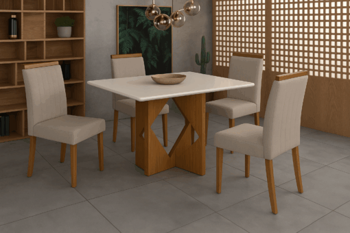 Mesa Madri c/4 Cadeiras Malaga
