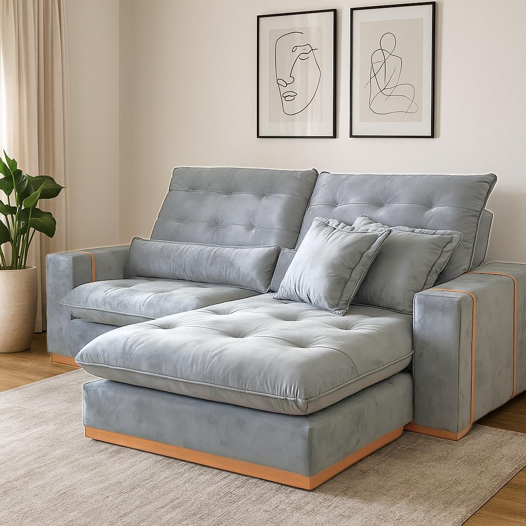 Sofá Retrátil e Reclinável Toronto 2,90cm - Imagem 4