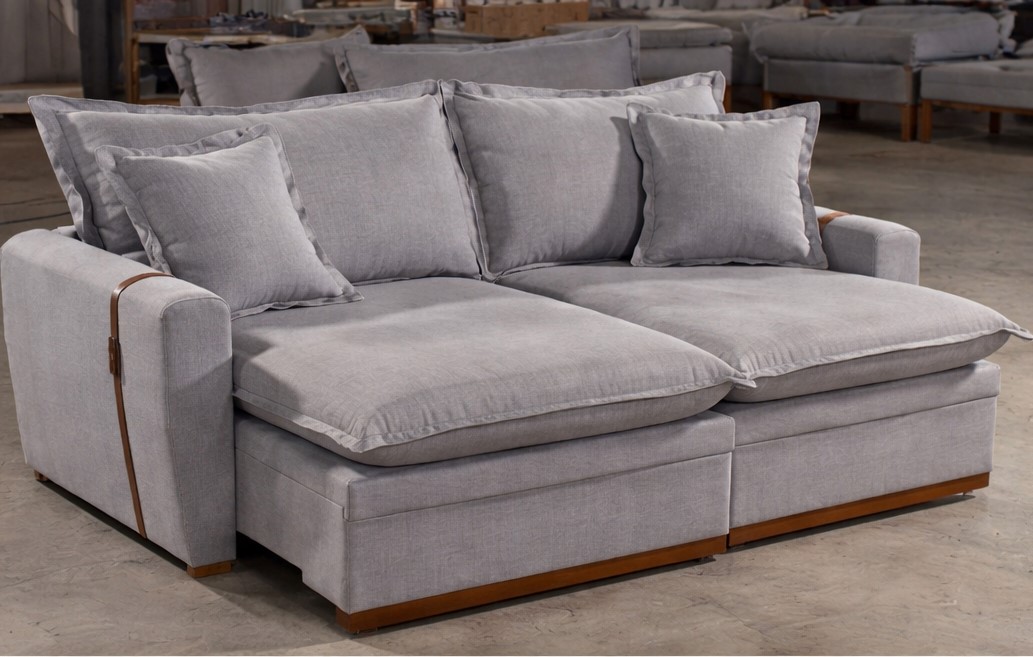 SOFA CAMA/BAU DOHA | LINHO CINZA (07)
