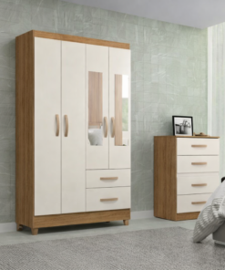 GUARDA ROUPA FORTALEZA | 4P 2G | CANEL/NATURE/OFF W