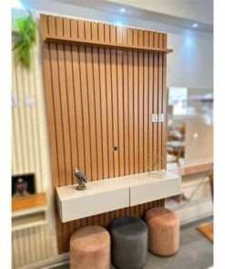 PAINEL RIPADO 1412 + NICHO NIAGARA - FREIJO/OFF W/MATTE