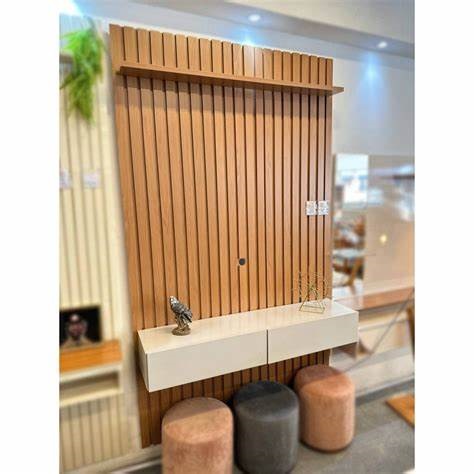 PAINEL RIPADO 1412 + NICHO NIAGARA - FREIJO/OFF W/MATTE