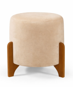 PUFF NARA - VELUDO BEGE