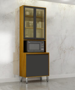 PANELEIRO/CRISTALEIRA EDUARDA - CINAMOMO C/ CINZA AC (NOVO)