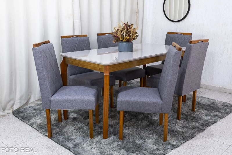 MESA ALEGRA 1.80X0.90 + 6 CADEIRAS MAIA - Imagem 5