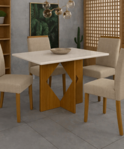 MESA MADRI + 4 CADEIRAS MAIA