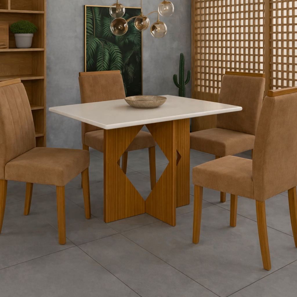 MESA MADRI + 4 CADEIRAS MAIA - Imagem 4