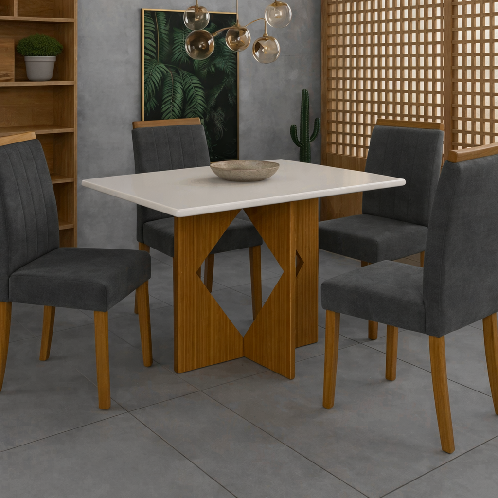 MESA MADRI + 4 CADEIRAS MAIA - Imagem 5