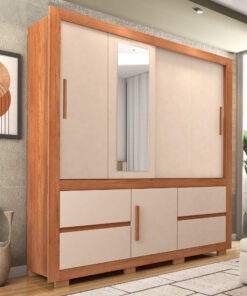 GUARDA ROUPA OPTIMUS | FREIJO/OFF WHITE